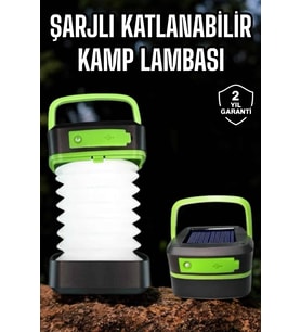 Led Lamba Kamp Lambası Hafif Taşınabilir Şarj Süreli Akordeon El Fenerli
