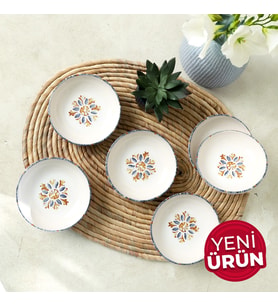 Keramika Sapphire Halka Çerezlik / Sosluk 13 Cm 6 Adet 22746