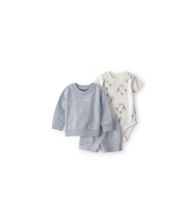 Carters Erkek Bebek Body Şort Set 1U533310 Mavi