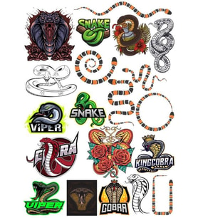 Yılan Sticker Set 20 Parça Telefon, Tablet, Defter, Laptop Sticker