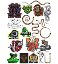 Yılan Sticker Set 20 Parça Telefon, Tablet, Defter, Laptop Sticker
