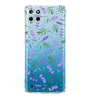 PrintiFy Realme C25 Uyumlu Water Color 3 Baskılı Şeffaf Köşe Korumalı Antişok Kılıf