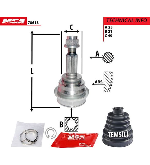 AKS KAFA DIS- SUZUKI BALENO 96-00 252149 MGA 70613 OEM