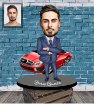 Kişiye Özel İş Adamı Karikatürlü Ahşap Biblo Bay-15-Eco
