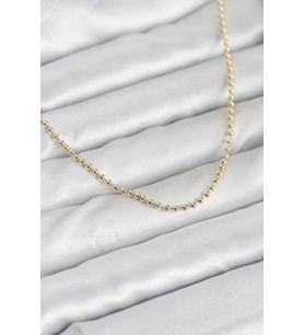 CM 14K Gold Renk Top Zincirli Model 60 cm Kadın Kolye