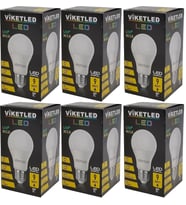 Viketled Led Ampül Beyaz-White 9W (6 Lı Set)