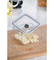 ACAR YSH-012135 Olivya 2 Adet Kare Vakumlu Cam Saklama Kabı - 0,45 Lt