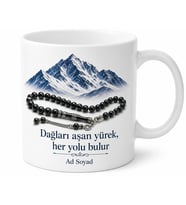 Oltu Taşı Tespihli Palandöken Dağı Erzurum Hatırası Kupa Bardak Hediye