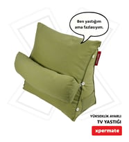 Sırt Destek Yastığı - Bel, Boyun Destekli Yastık TV Yastığı Okuma Yastığı Ameliyat Sonrası (Yeşil)