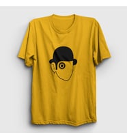 Presmono Unisex Sarı Eye Film Otomatik Portakal A Clockwork Orange T-Shirt 242098tt (Sarı)