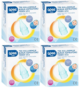 Wee Baby Burun Aspiratörü Nasal Yedek Ucu 40 Adet (4Pk*10) (Kod:163)