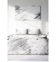Çift Kişilik ( Lastikli Çarşaflı ) %100 Pamuk Saten Nevresim Takımı Lux Marble