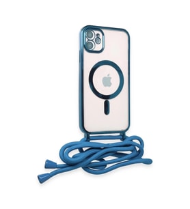İphone 11 Kılıf Divo Lazer Askılı Magsafe Kapak - Sierra Blue