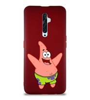 Oppo Reno 2Z Soft Premier Kapak Patrick Yıldız Tasarımlı Silikon Kılıf - Mürdüm (Şeffaf)