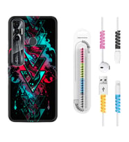 Tecno Spark 6 6 Go 8C 8 Pro 7 7 Pro Kılıf Kablo Koruma Spiral Silikon Down 1719