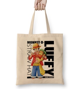 Monkey D Luffy Straw Hat Kungfu Seal Bez Çanta Uzun Saplı
