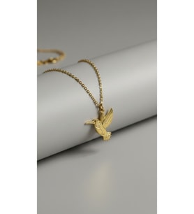 Luxury Arı Kuşu Kolye 925 Ayar (Gold)