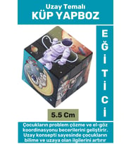 Premium El Göz Koordinasyon Geliştirici Eğitici Öğretici Eğlenceli Uzay Temalı Çocuk KÜP YAPBOZ