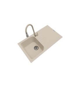 POLEX Cristalüx Granit Eviye P-02+Spiralli Bej
