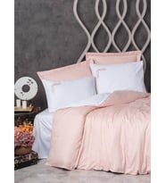 Cotton Box Çift Kişilik Elit Saten Nevresim Takımı Melinda Pembe