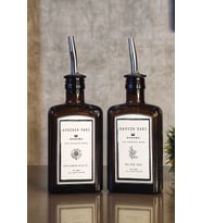 Amber Zeytinyağı ve Sirke Seti, 300 ml, şık yağdanlıklar