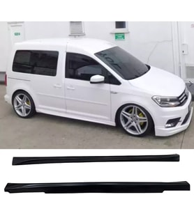 Vw Caddy Aero Yan Marşpiyel Seti Mat Siyah Plastik 2 Adet 2010-2020