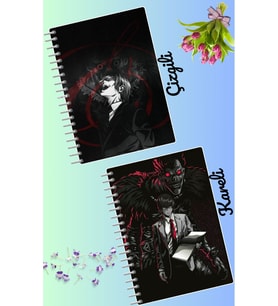 Light yagami defter seti 2 adet A4 boyutu 21*30 çizgili + kareli 60 syf