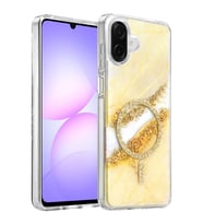 Northcity Onegif Samsung Galaxy A07 4G Uyumlu Lotus Simli Magsafe Kapak - Gümüş