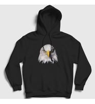 Presmono Unisex Siyah Eagle V2 Kartal Kapüşonlu Sweatshirt 314221tt