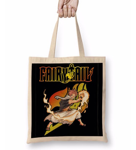Fairy Tail Anime Manga Natsu Dragneel Fire Bez Çanta Uzun Saplı