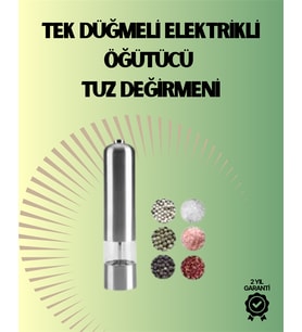 Pilli Otomatik Baharat Değirmeni Gıda Sınıfı Çelik Sessiz Öğütücü Alet