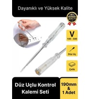Özel Üretim Ev Ofis Akım Test Uzun Vida Tornavida Düz Uçlu Elektrik Kontrol Kalemi Seti 190mm-1 Adet