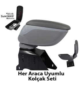 Sürgülü Ara Kolçak Kol Dayama Sport Tip Lüks Gri