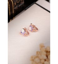 ENCİLİ SİLVER 925 Ayar Gümüş Fil Model Çocuk J Küpe (Rose)