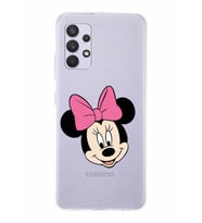 Samsung Galaxy A32  Kapak Minnie Mouse Tasarımlı Şeffaf Silikon Kılıf
