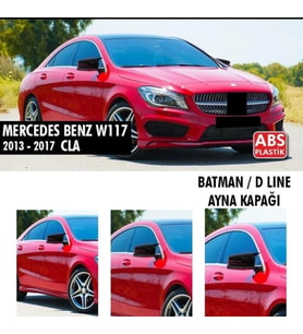 Mercedes Cla Uyumlu Serisi W117 (2013-2017) Batman Ayna Kapağı (Parlak Siyah)