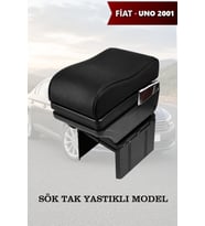 fiat uno 2001 kol dayama Lüks Siyah geniş model Yastıklı Deri