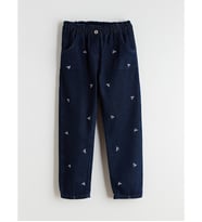 LCW Kids İndigo Beli Lastikli Kız Çocuk Jean Pantolon
