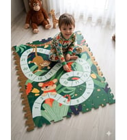 Eğitici Sayılar Orman Temalı Puzzle Oyun Halısı