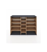 Kronos Dolap 11 Raflı  220x59x163 Çam-Antrasit/Çam