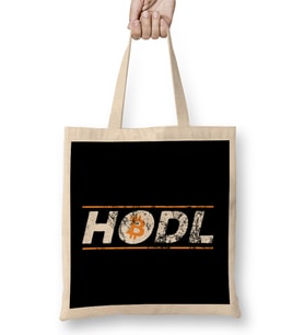 Vintage HODL Bitcoin Crypto Hold BTC Distressed Bez Çanta Uzun Saplı