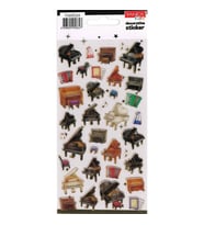 TANEX KIDS TNX-5124 DEKOTARİF ETİKETLER - KABARTMALI DAMLA MÜZİK ALETLERİ 5 - 1 ADET