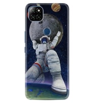 Casper E30 F20 X20 Kılıf Desemli Silikon Astronot ve Dünya 1759