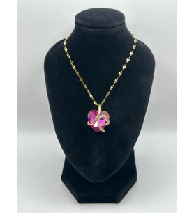 Arnes Jewelry Çelik Zirkon Taşlı Kalpli Kolye