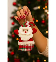 2026 Noel Yılbaşı Çam Ağacı Süsü Peluş Tekstil Örme Orta Boy 17 cm x 11 cm