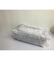 Lamazihome Krem Kadife Nişan Hurcu Fransız Güpürlü Büyük Boy