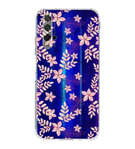PrintiFy Huawei Honor 20 Uyumlu Kamera Korumalı Floral Kırmızı Tasarımlı Şeffaf  Kılıf