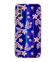 PrintiFy Huawei Honor 20 Uyumlu Kamera Korumalı Floral Kırmızı Tasarımlı Şeffaf  Kılıf