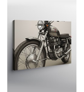 Kanvas Tablo Retro Motosiklet Sanatı