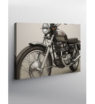Kanvas Tablo Retro Motosiklet Sanatı